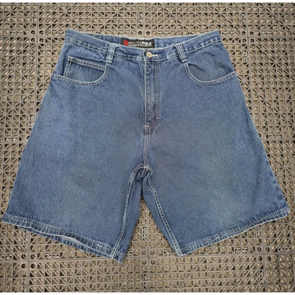 Vintage Southpole Shorts Men's 36 Denim Y2K Baggy Wide Leg Hip Hop 90's Skater